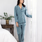 Aria Long Sleeve PJ Shirt | Blue-5