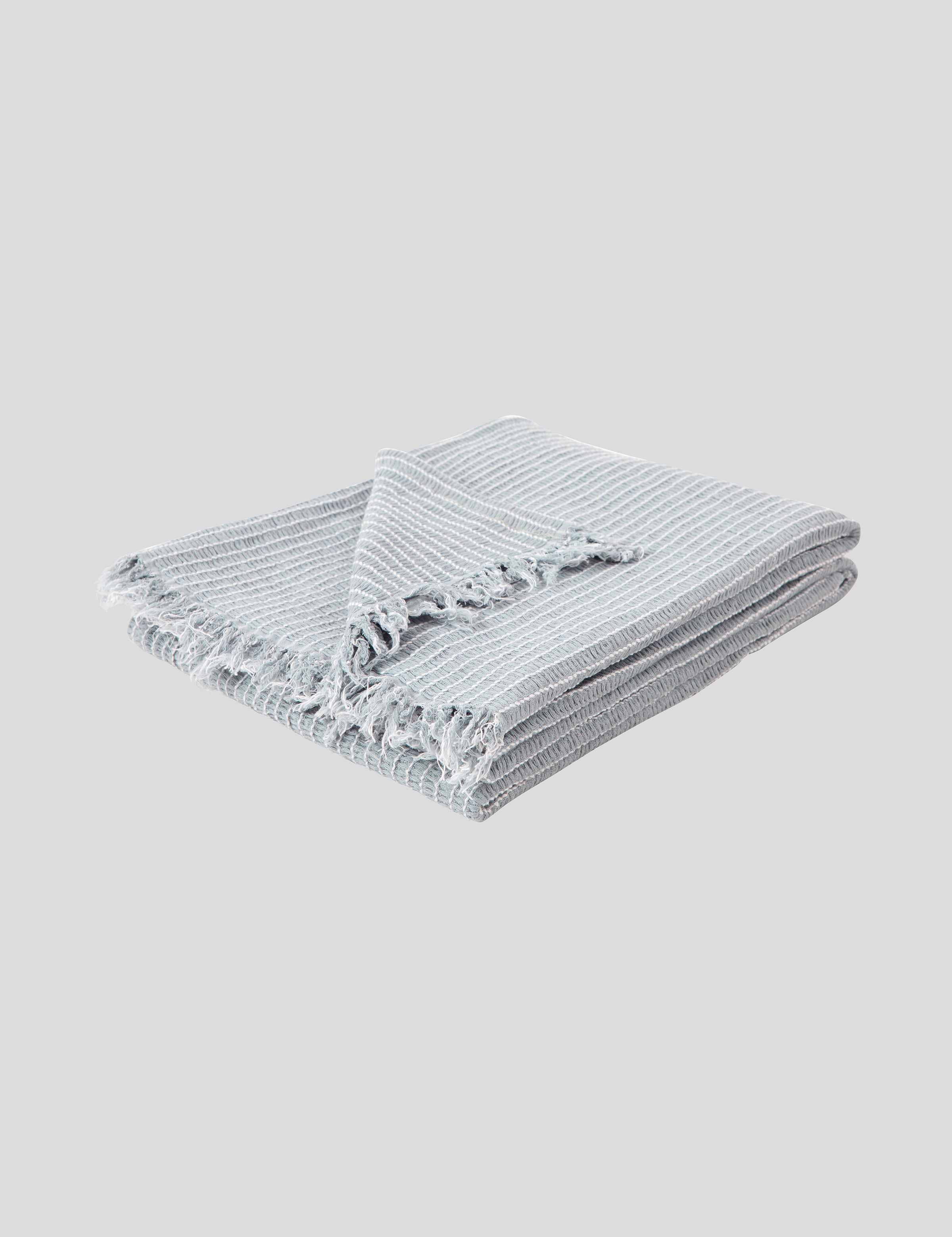 Athens Waffle Throw | Blue White-1