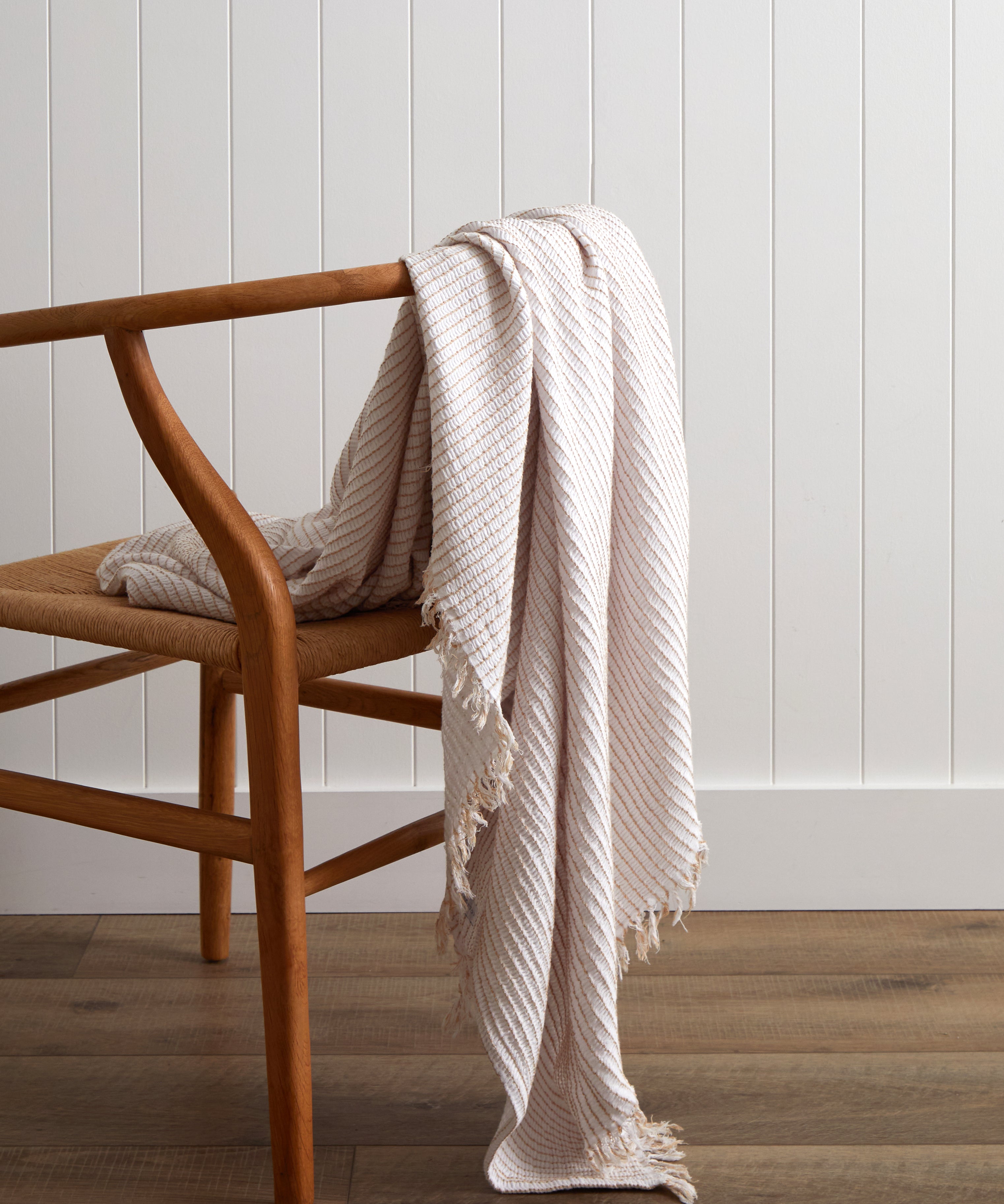 Athens Waffle Throw | White Natural-1