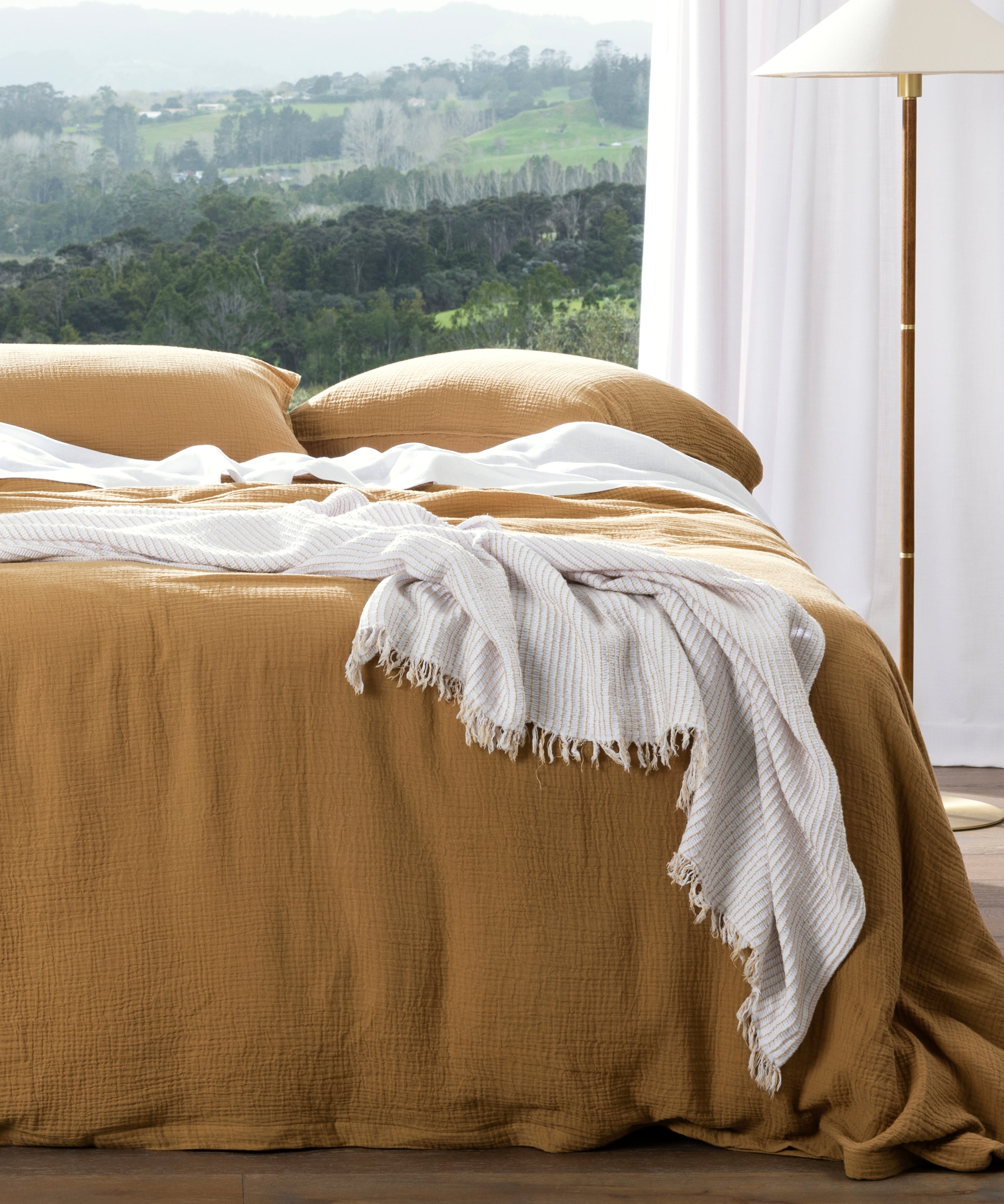 Athens Waffle Throw | White Natural-3