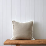 Atlantis Embroidered Square Cushion Cover | Blue White-3