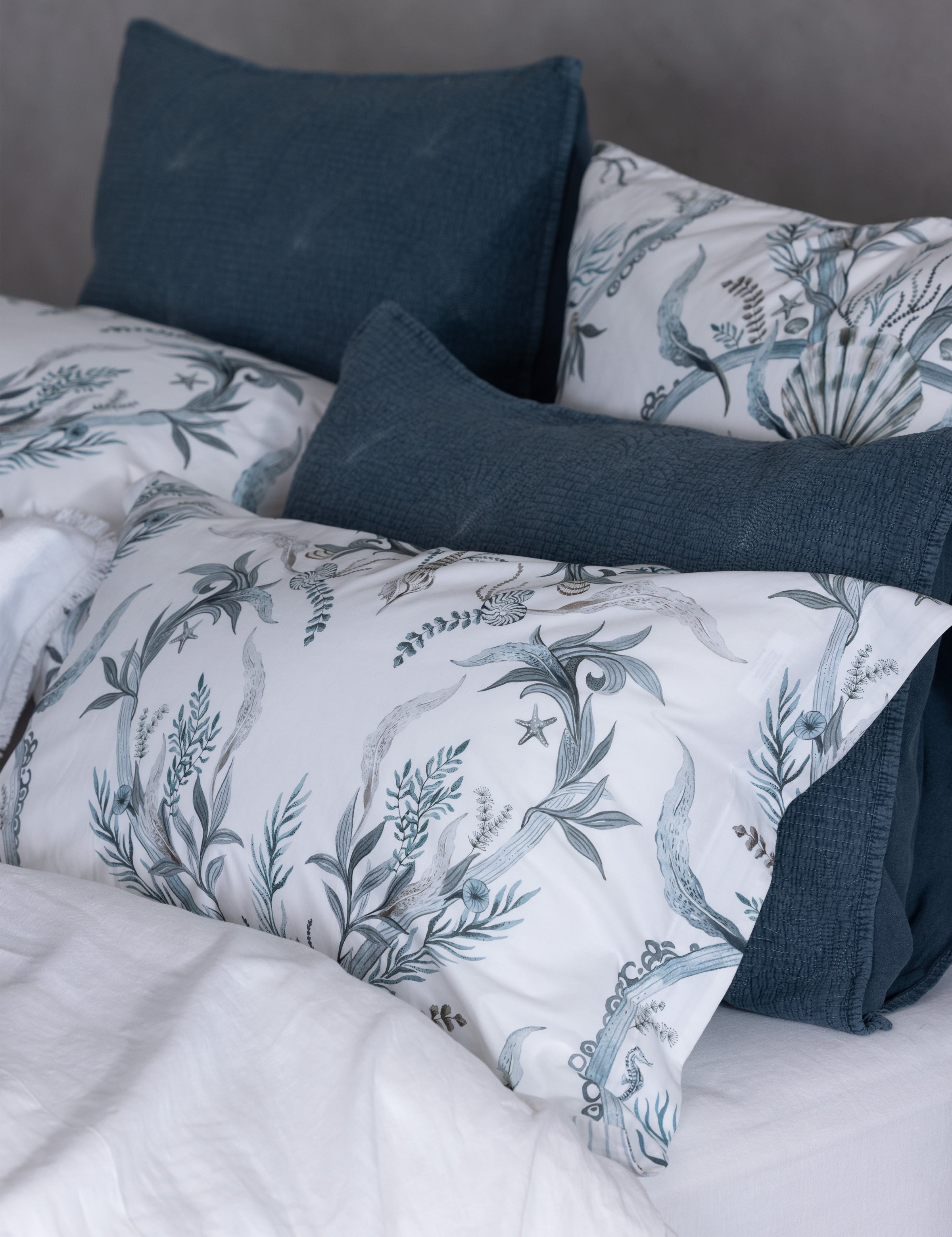 Atlantis European Pillowcase | Blue-2