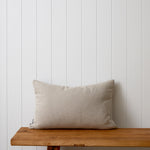 Attenborough Embroidered Rectangle Cushion Cover | Charcoal-3