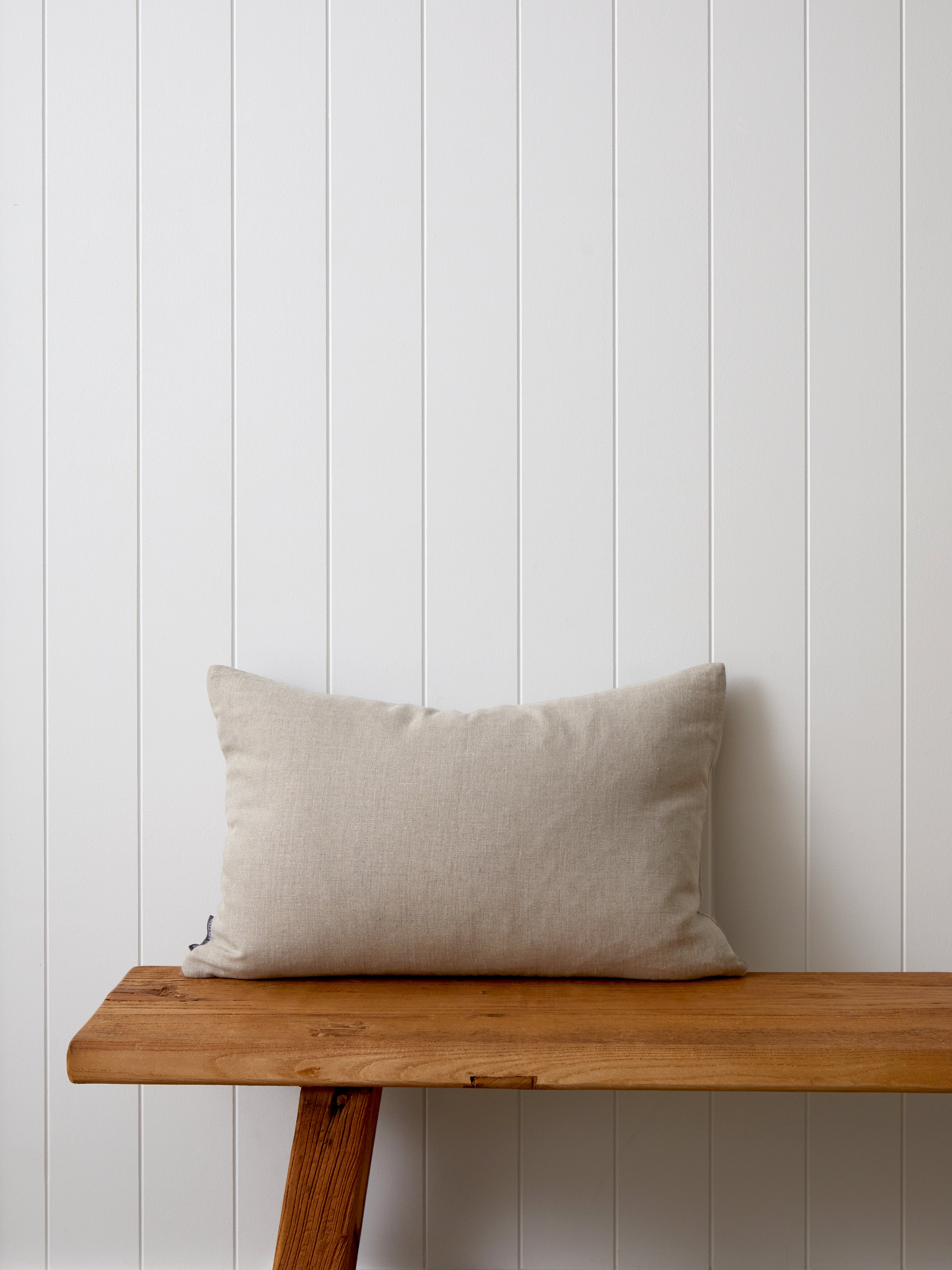 Attenborough Embroidered Rectangle Cushion Cover | Charcoal-3