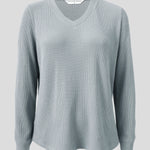 Balance Waffle Knit Long Sleeve Tee | Mist-2