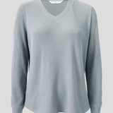 Balance Waffle Knit Long Sleeve Tee | Mist-2