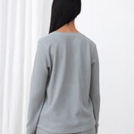 Balance Waffle Knit Long Sleeve Tee | Mist-4