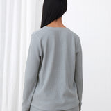 Balance Waffle Knit Long Sleeve Tee | Mist-4