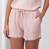 Balance Waffle Knit Shorts | Blush-3
