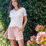 Balance Waffle Knit Shorts | Blush-5