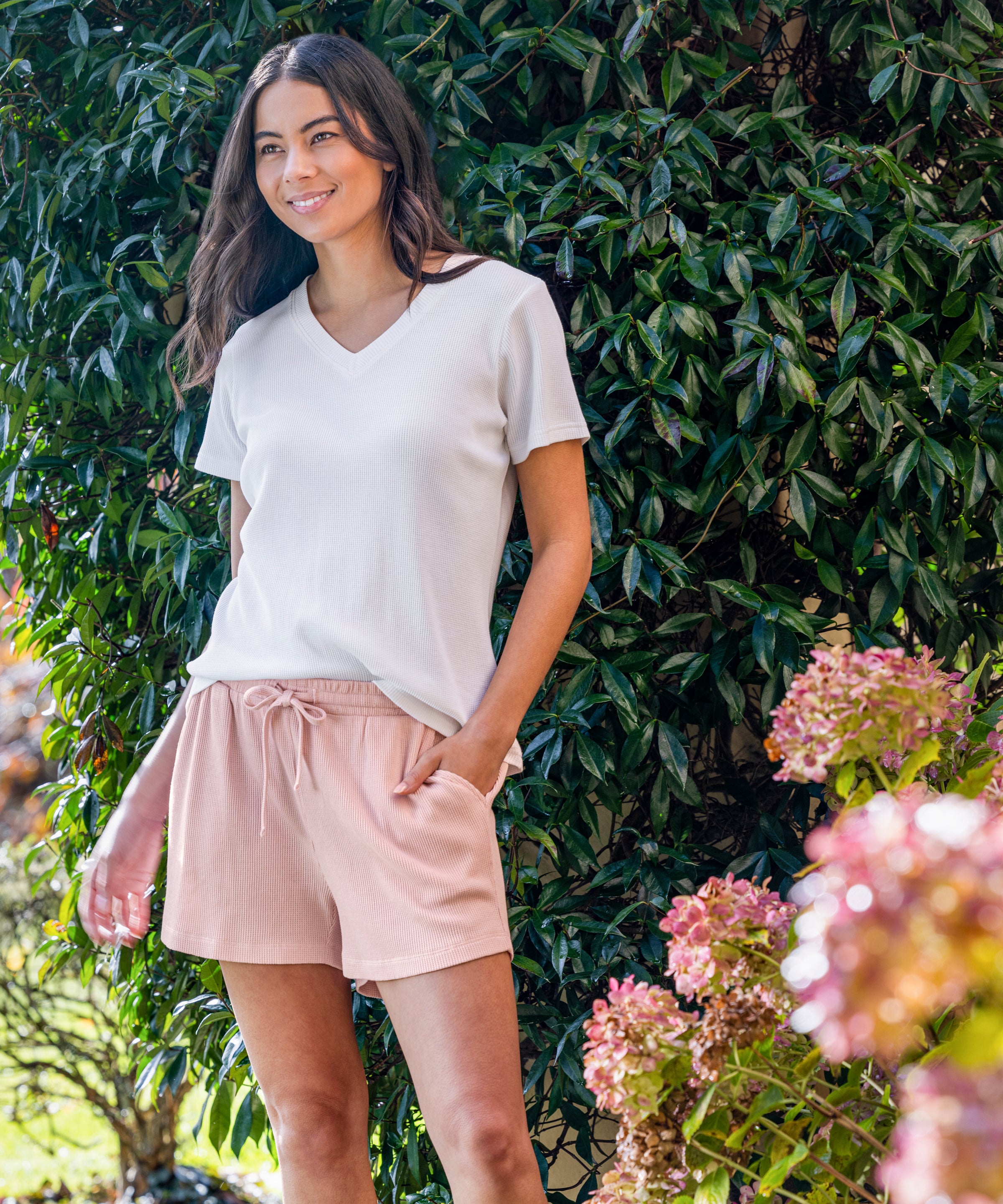 Balance Waffle Knit Shorts | Blush-5