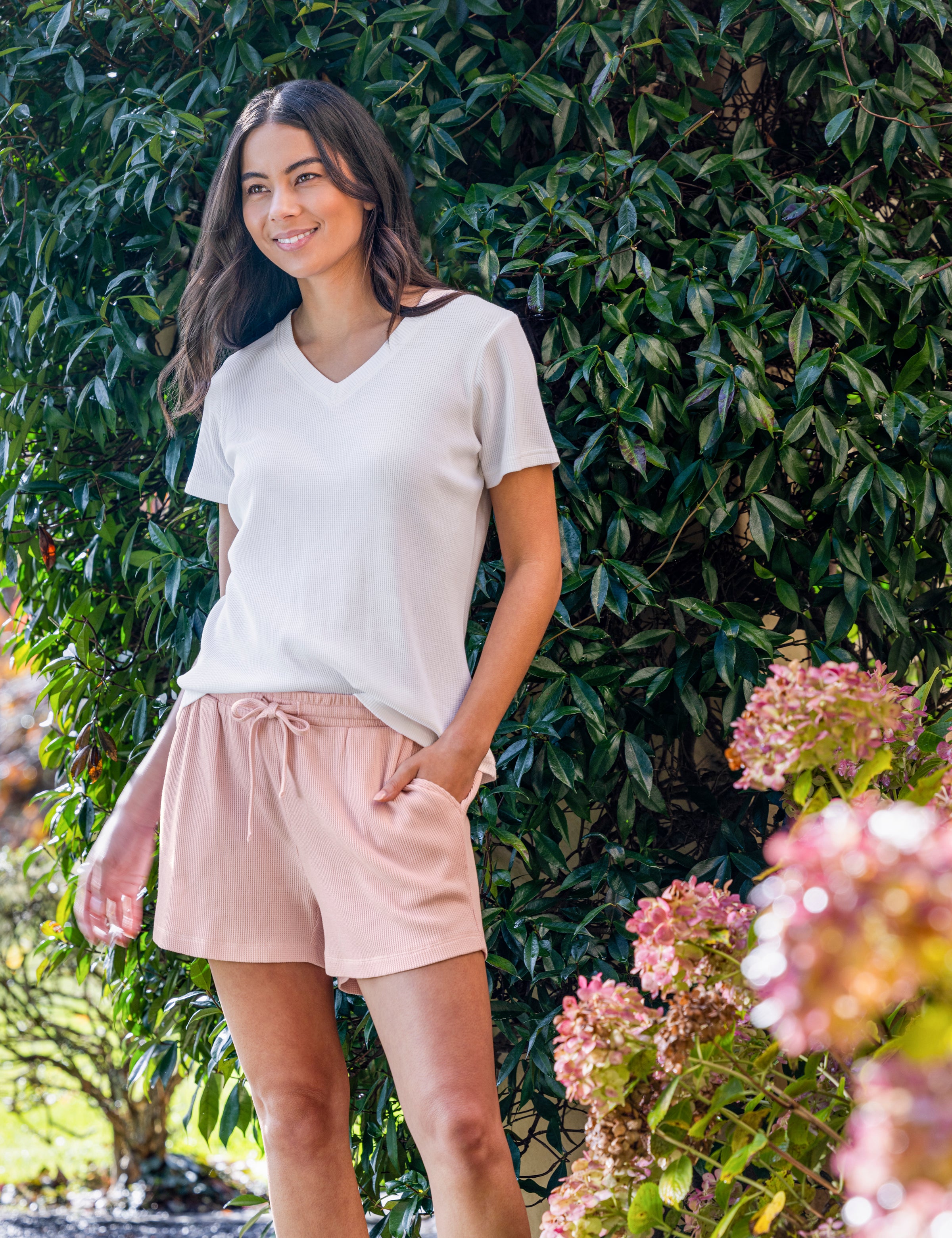 Balance Waffle Knit Shorts | Blush-5