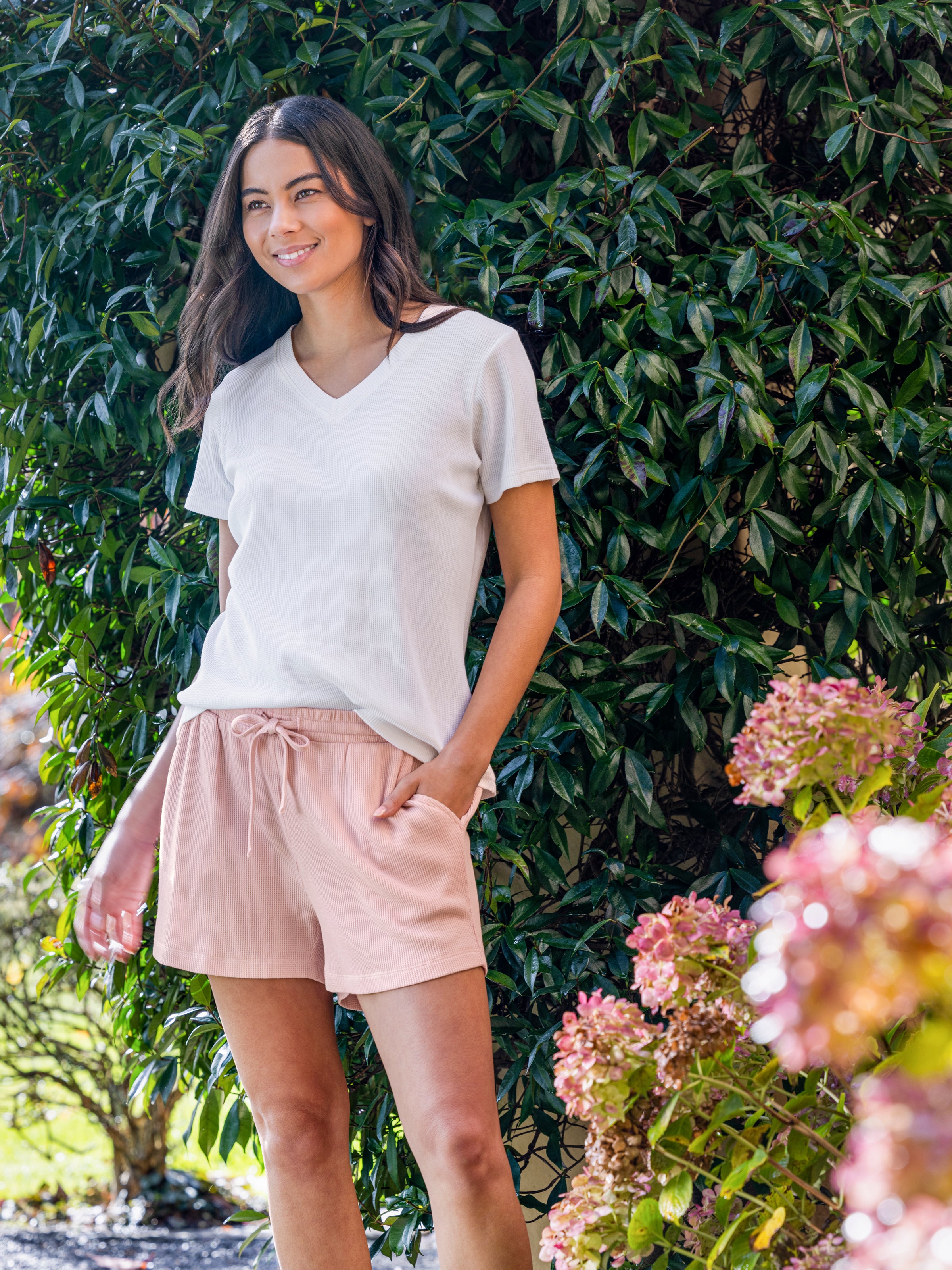 Balance Waffle Knit Shorts | Blush-5