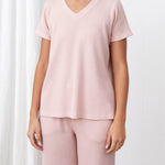 Balance Waffle Knit Tee Shirt | Blush-1