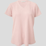Balance Waffle Knit Tee Shirt | Blush-2