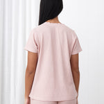 Balance Waffle Knit Tee Shirt | Blush-4