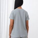 Balance Waffle Knit Tee Shirt | Mist-4