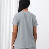 Balance Waffle Knit Tee Shirt | Mist-4