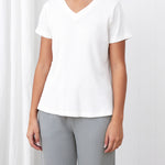 Balance Waffle Knit Tee Shirt | White-1