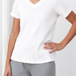Balance Waffle Knit Tee Shirt | White-3