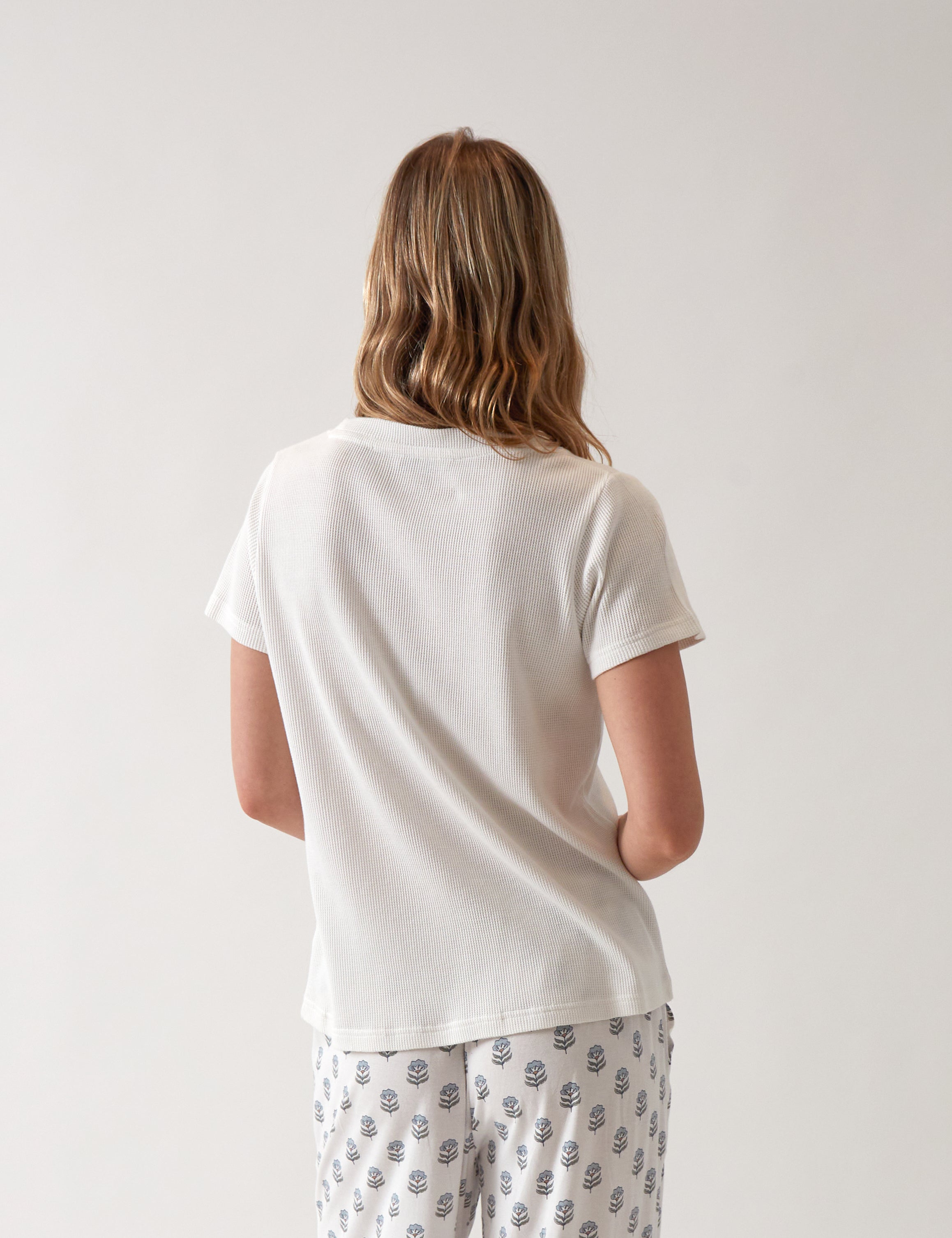 Balance Waffle Knit Tee Shirt | White-4