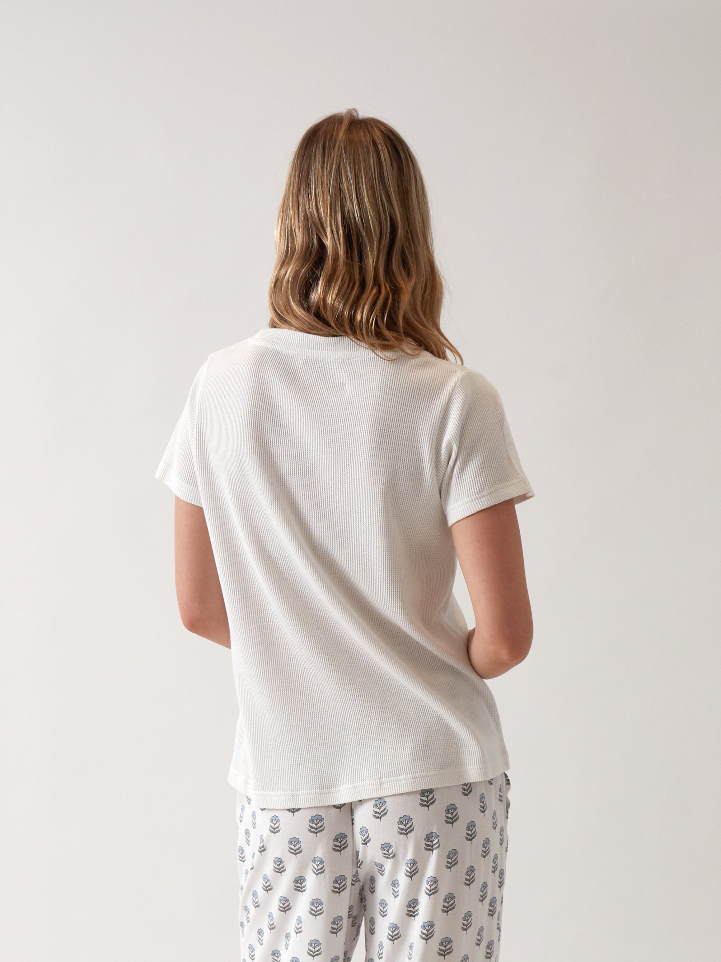 Balance Waffle Knit Tee Shirt | White-4