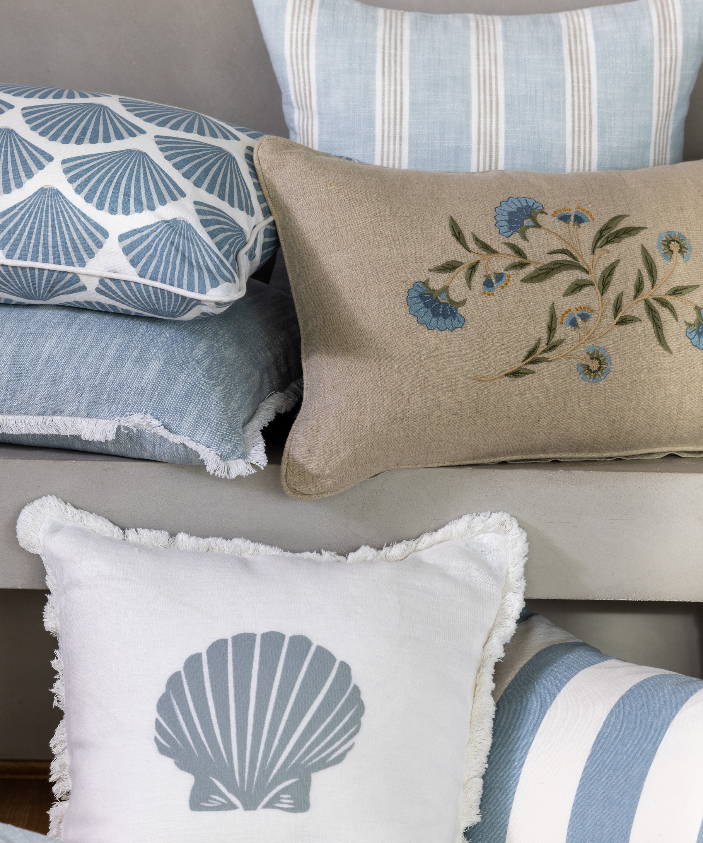 Ballad Embroidered Rectangle Cushion Cover | Natural-2
