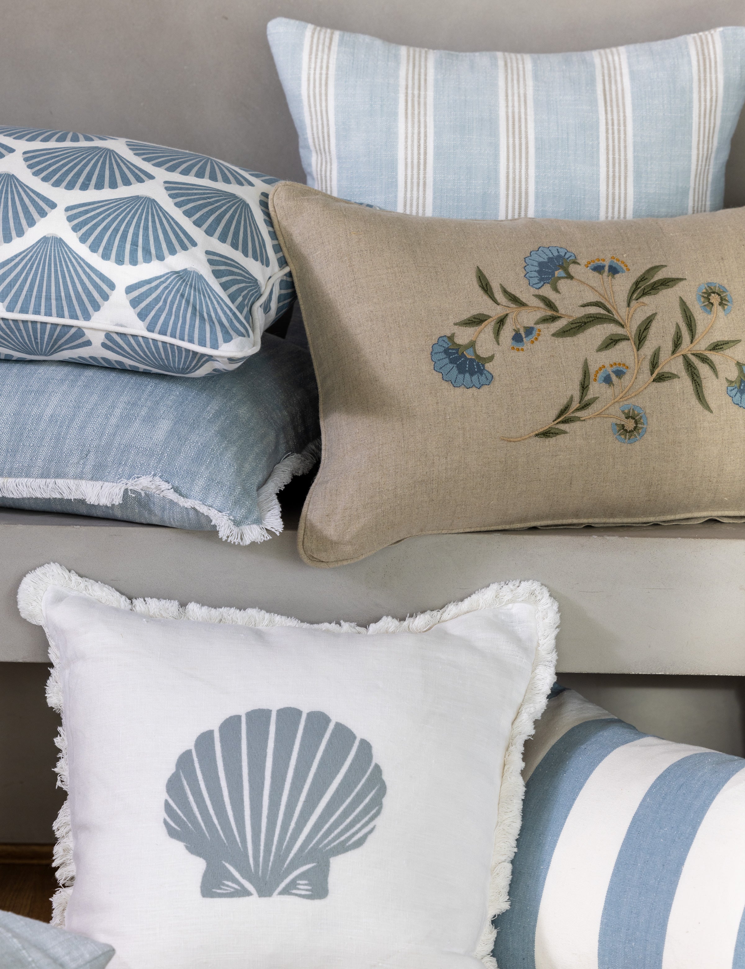 Ballad Embroidered Rectangle Cushion Cover | Natural-2