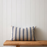 Barcelona Rectangle Cushion Cover | Blue Stripe-1