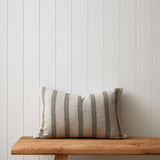 Barcelona Rectangle Cushion Cover | Olive Stripe-1