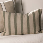 Barcelona Rectangle Cushion Cover | Olive Stripe-2