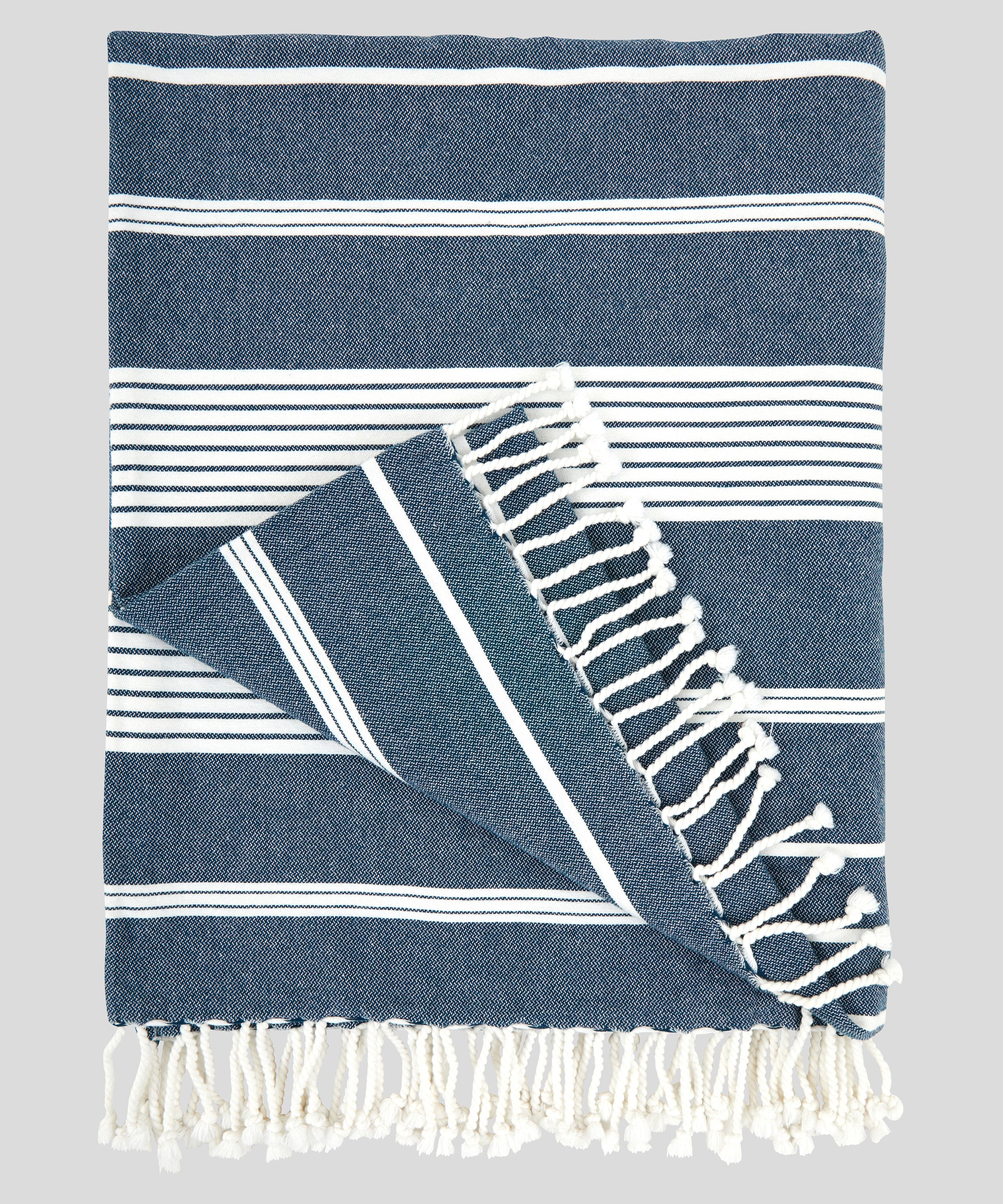 Beach Blanket | Blue Stripe-1