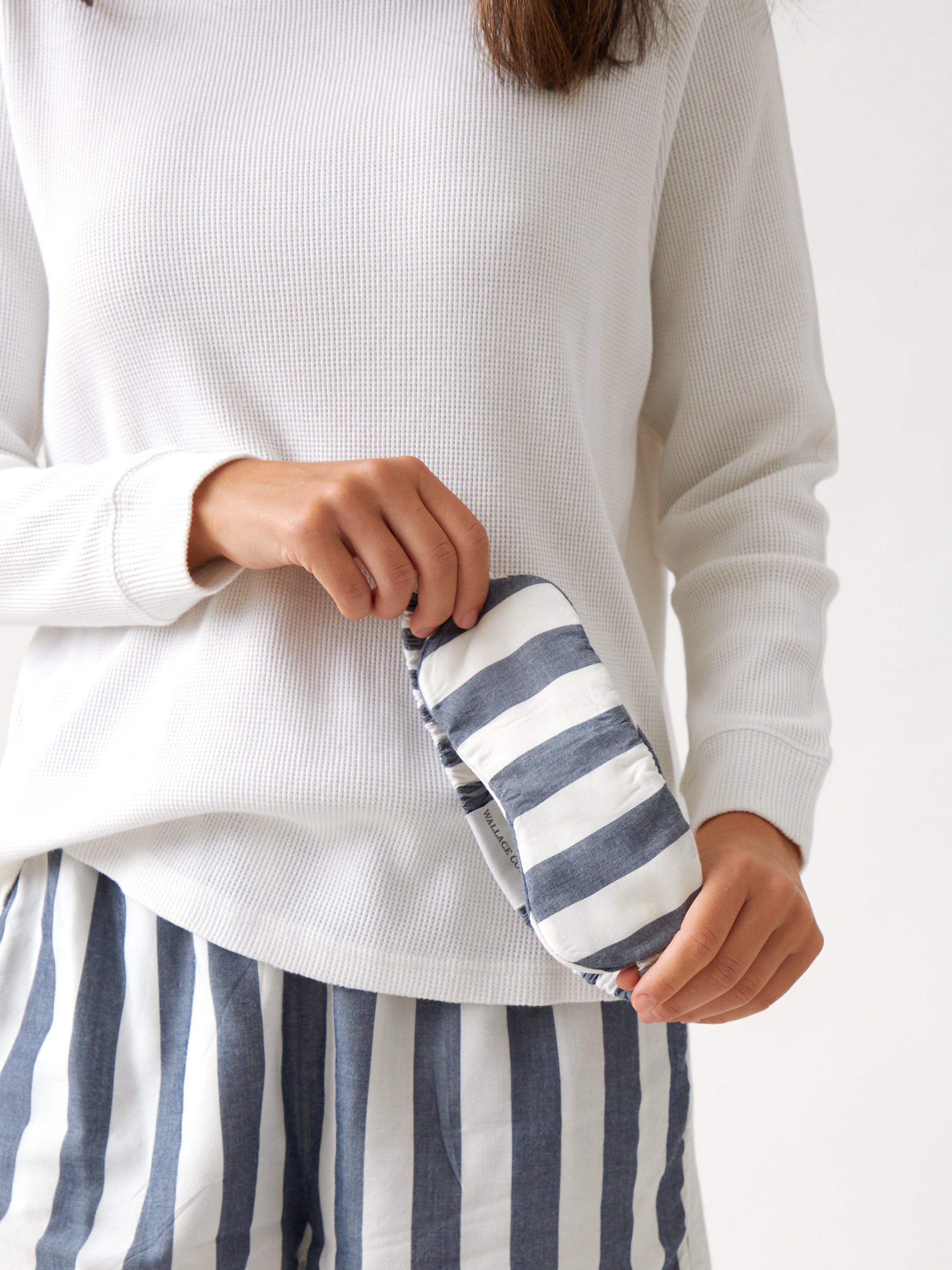 Beau Eye Mask | Blue Stripe-1