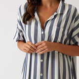 Beau Nightshirt | Blue Stripe-2