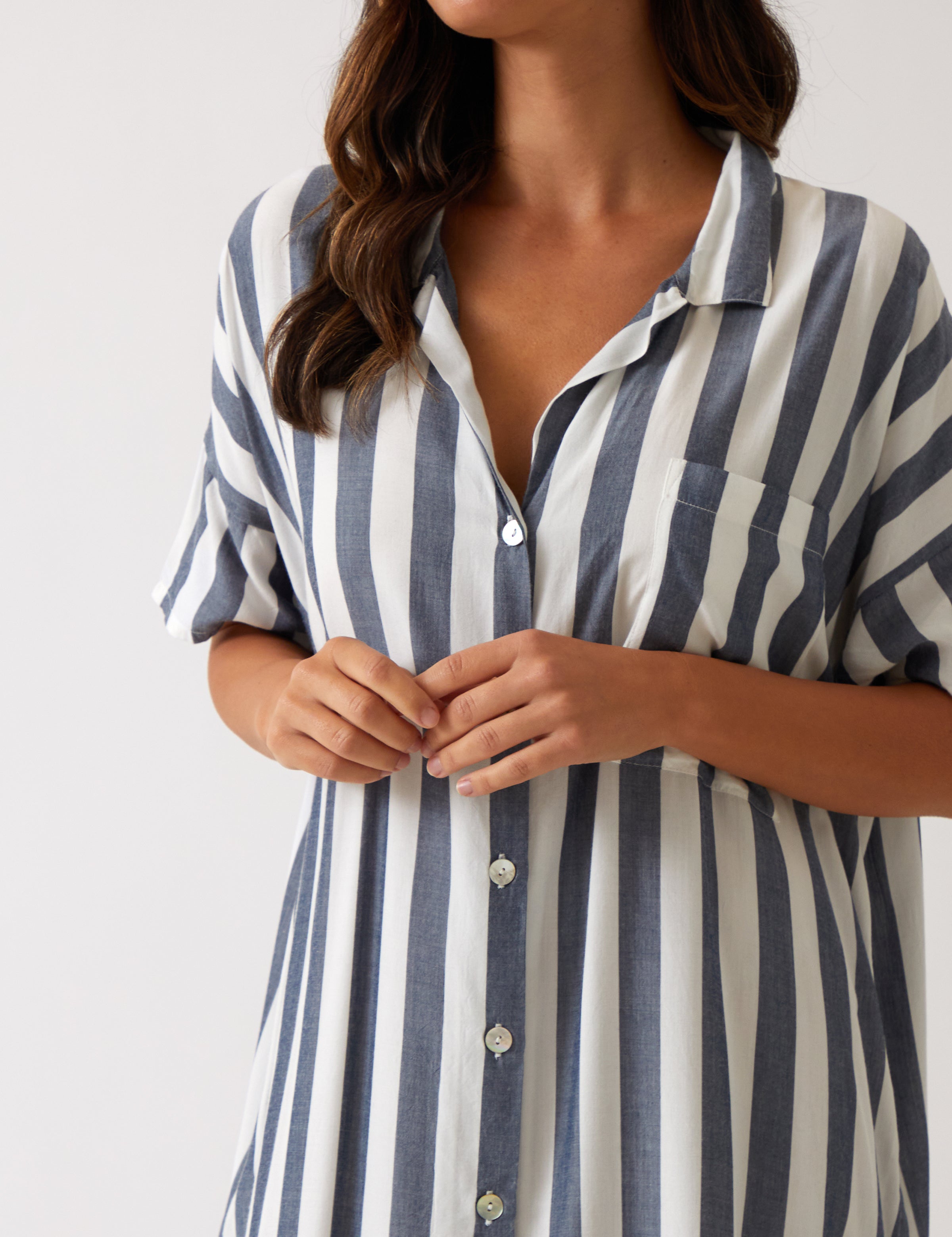 Beau Nightshirt | Blue Stripe-2