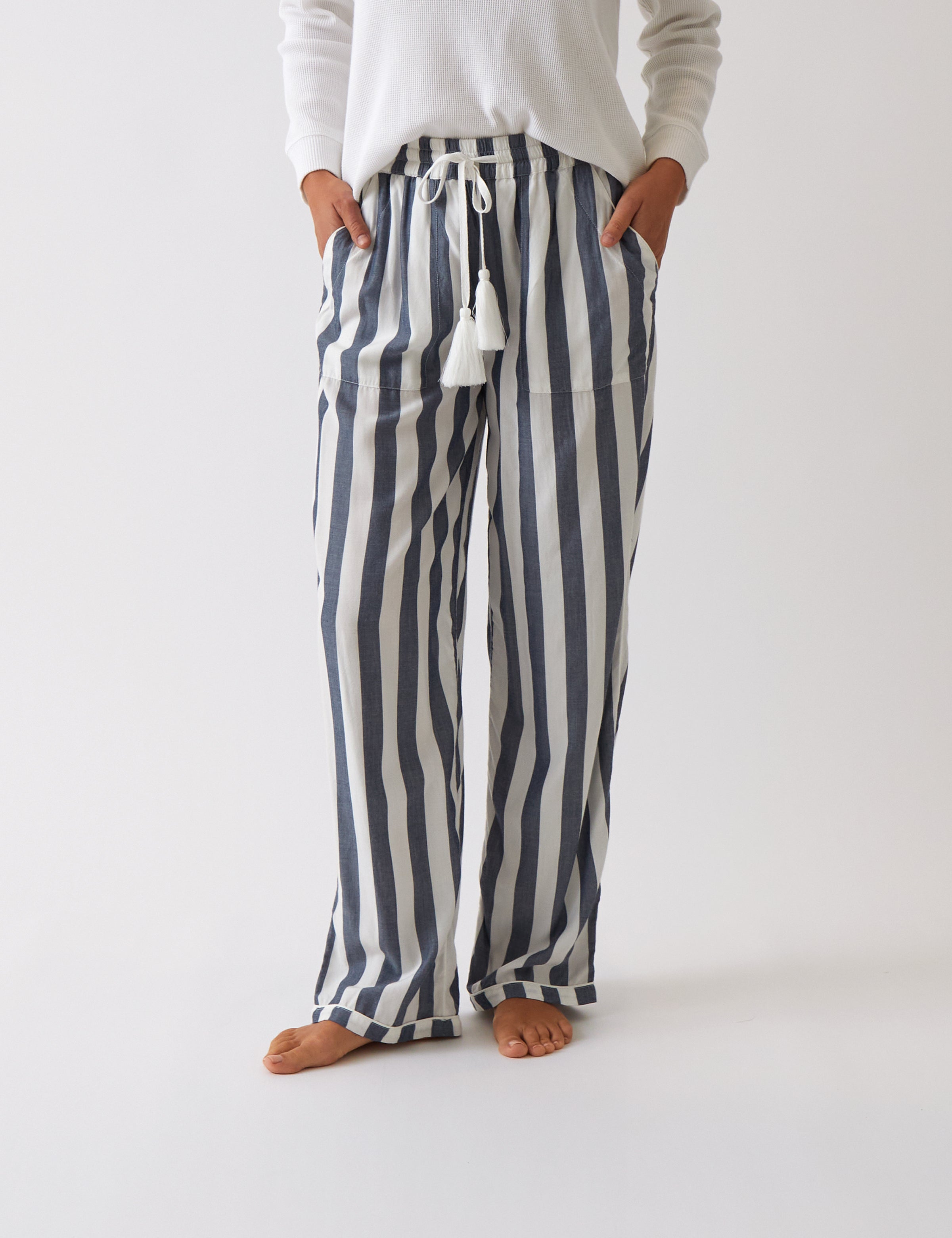 Beau PJ Pants | Blue Stripe-1