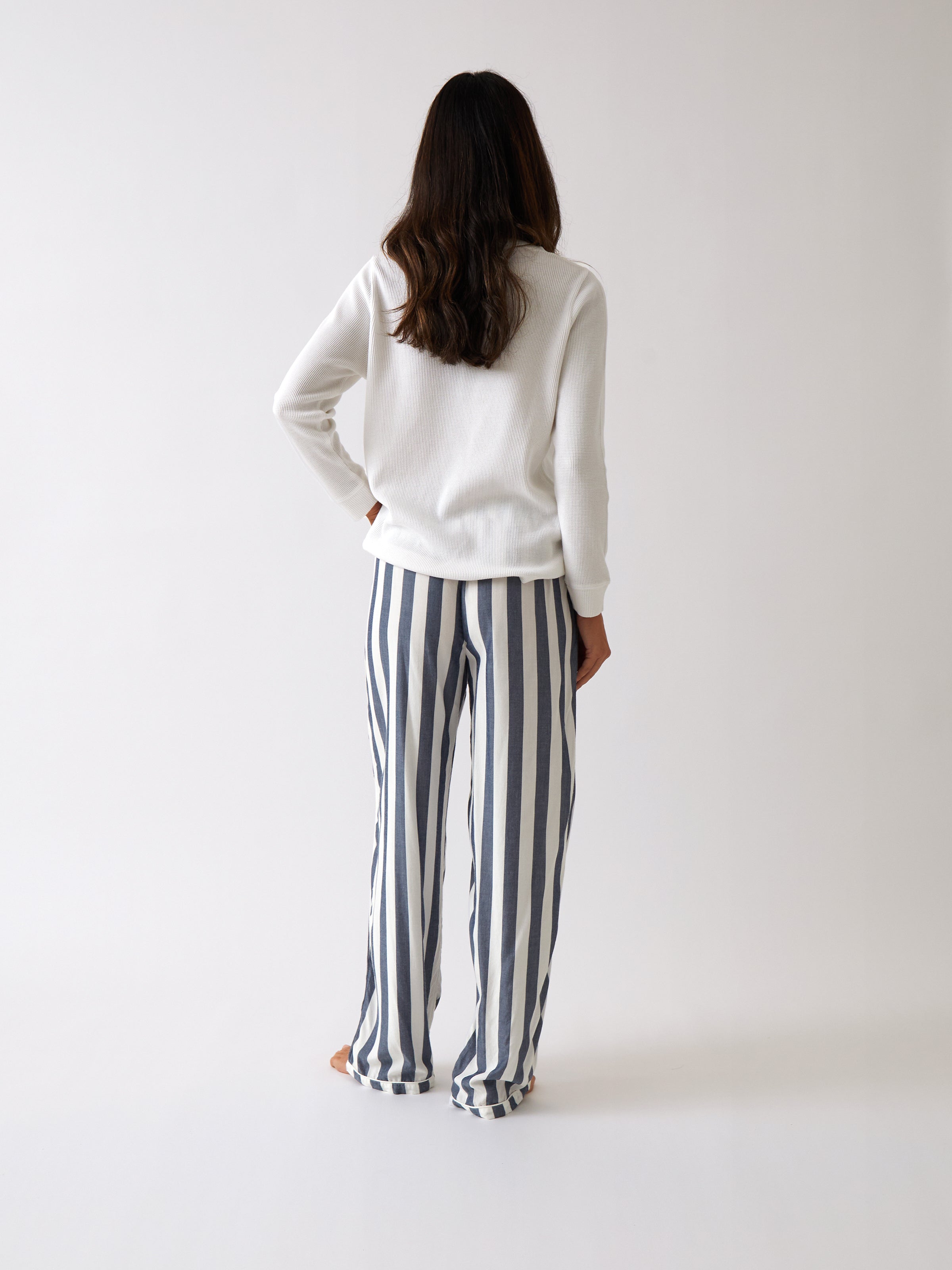 Beau PJ Pants | Blue Stripe-4
