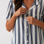 Beau PJ Shirt | Blue Stripe-2
