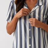 Beau PJ Shirt | Blue Stripe-2
