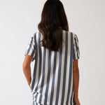 Beau PJ Shirt | Blue Stripe-4