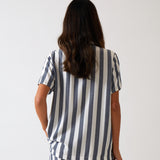 Beau PJ Shirt | Blue Stripe-4