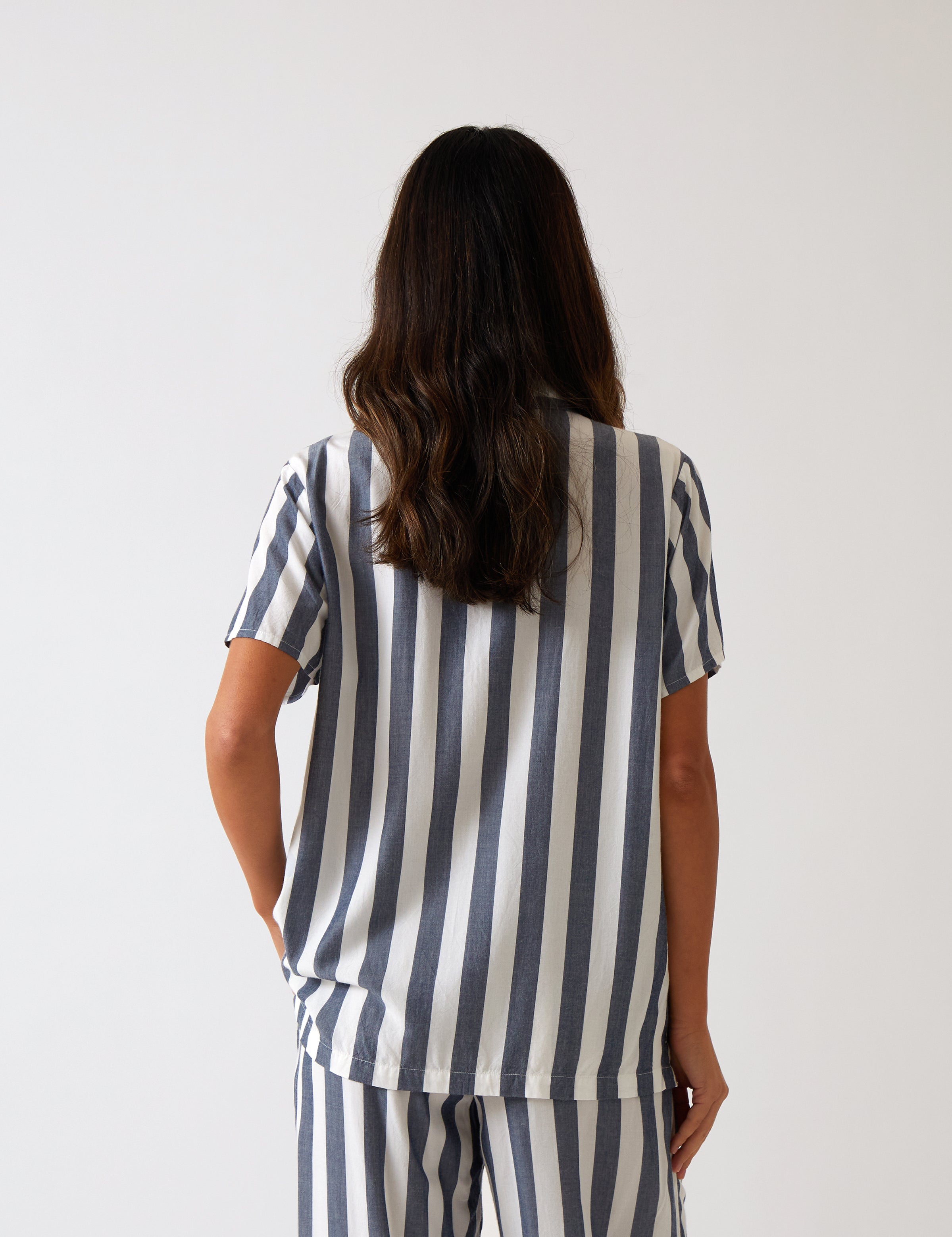 Beau PJ Shirt | Blue Stripe-4