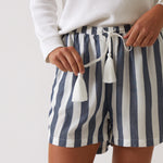 Beau Sleep Shorts | Blue Stripe-2
