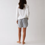 Beau Sleep Shorts | Blue Stripe-4