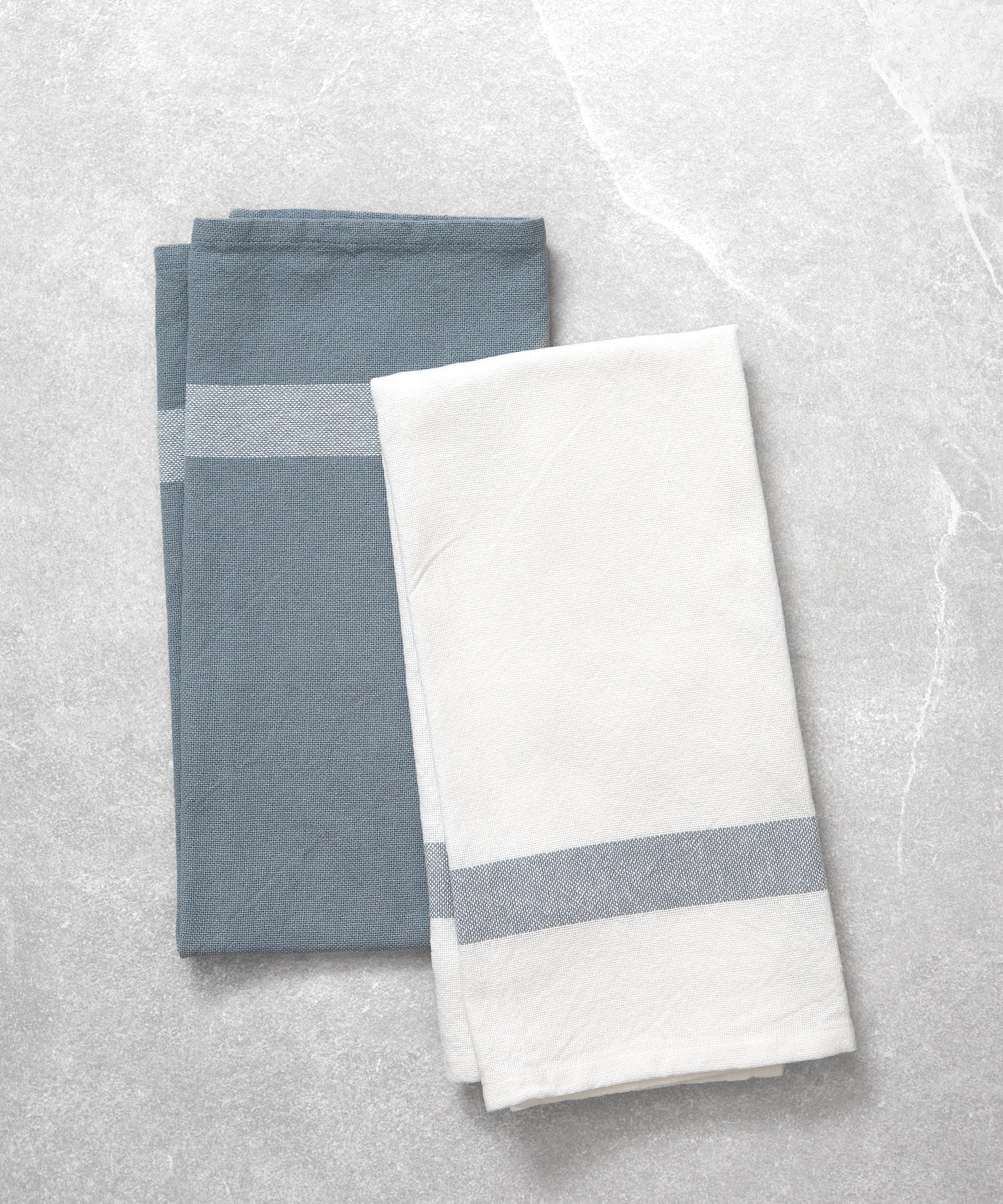 Beaumont Tea Towel Set of 2 | Blue White-1