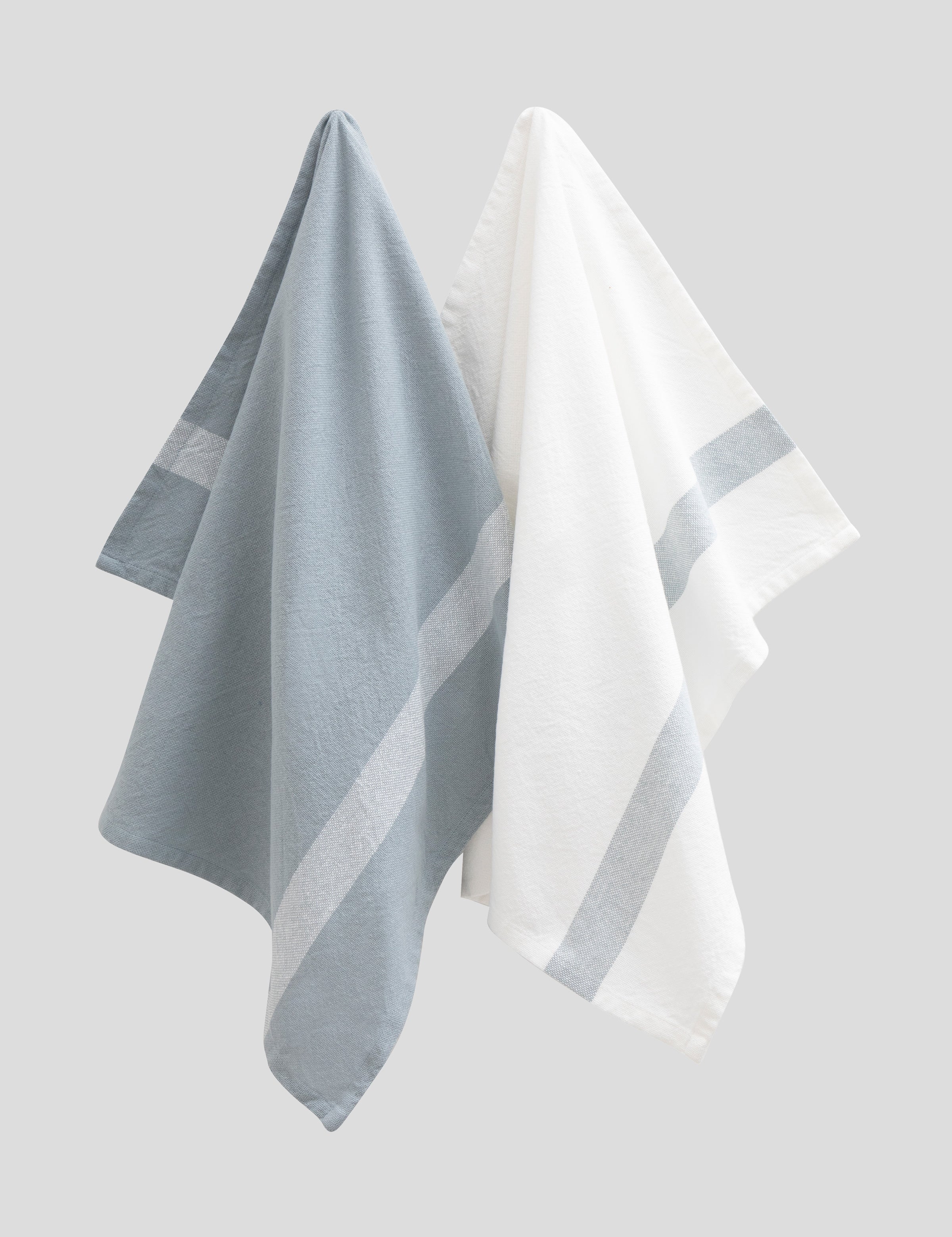 Beaumont Tea Towel Set of 2 | Blue White-1