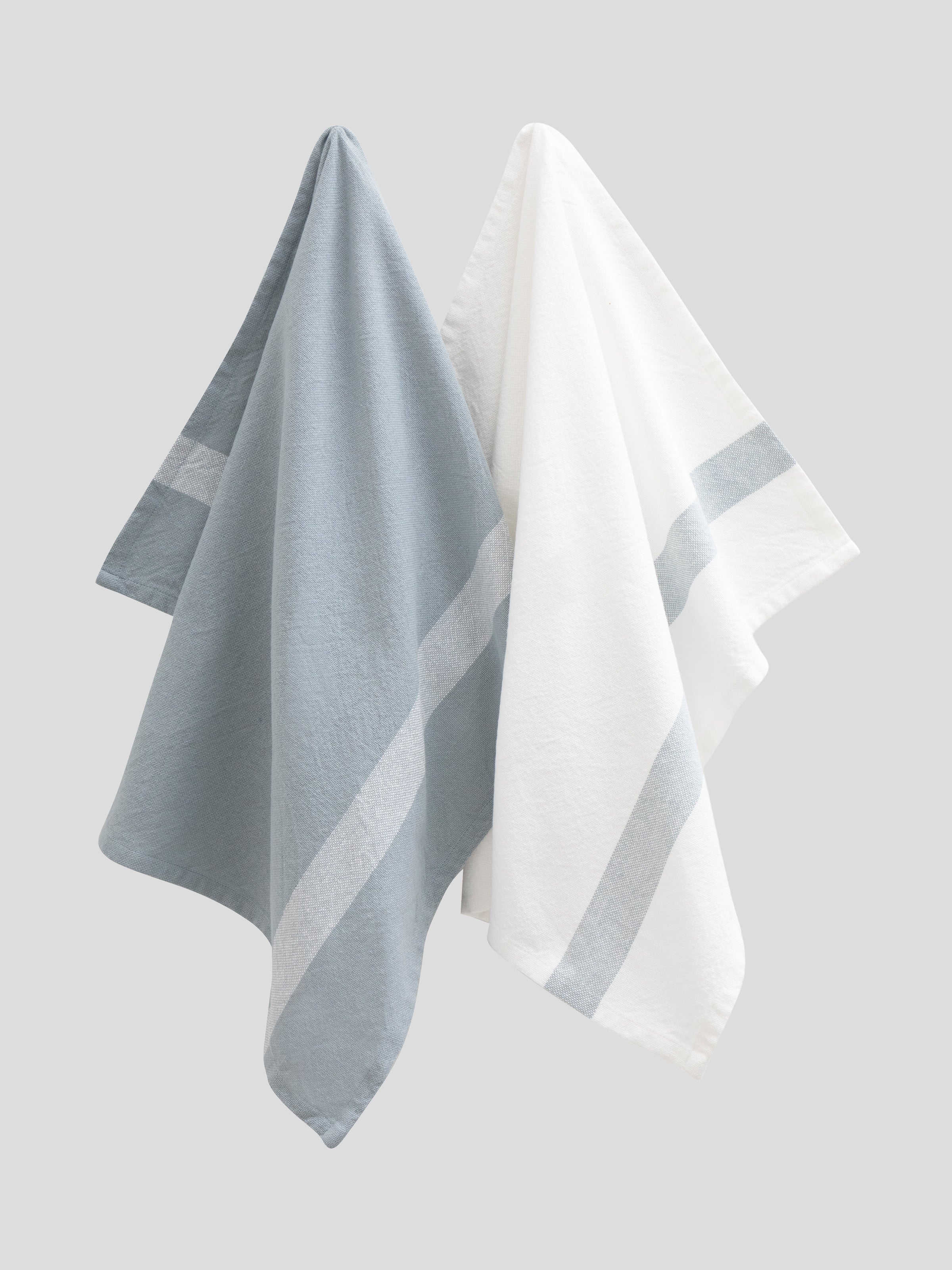 Beaumont Tea Towel Set of 2 | Blue White-1