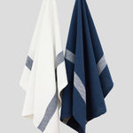 Beaumont Tea Towel Set of 2 | Navy White-1