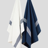 Beaumont Tea Towel Set of 2 | Navy White-1
