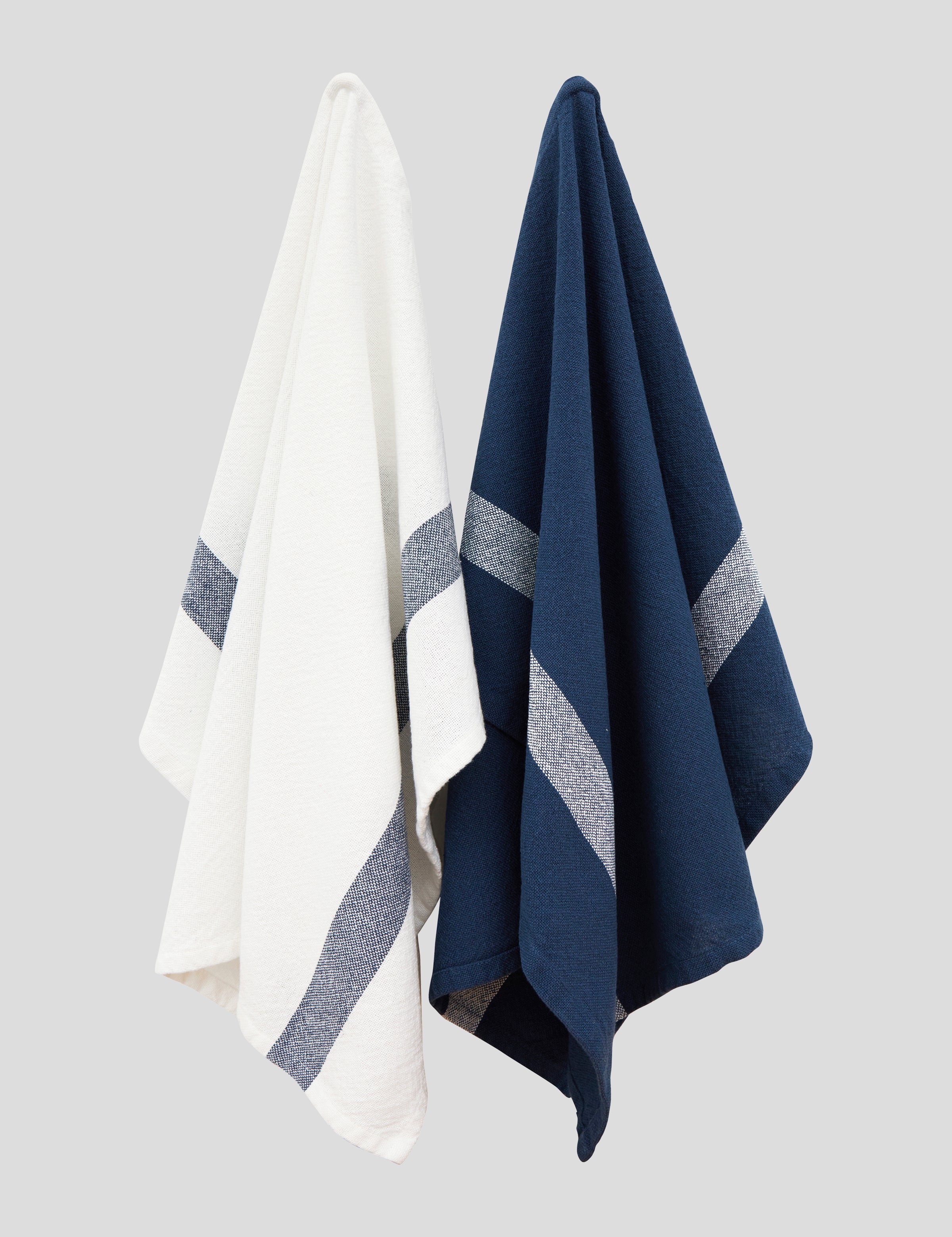 Beaumont Tea Towel Set of 2 | Navy White-1